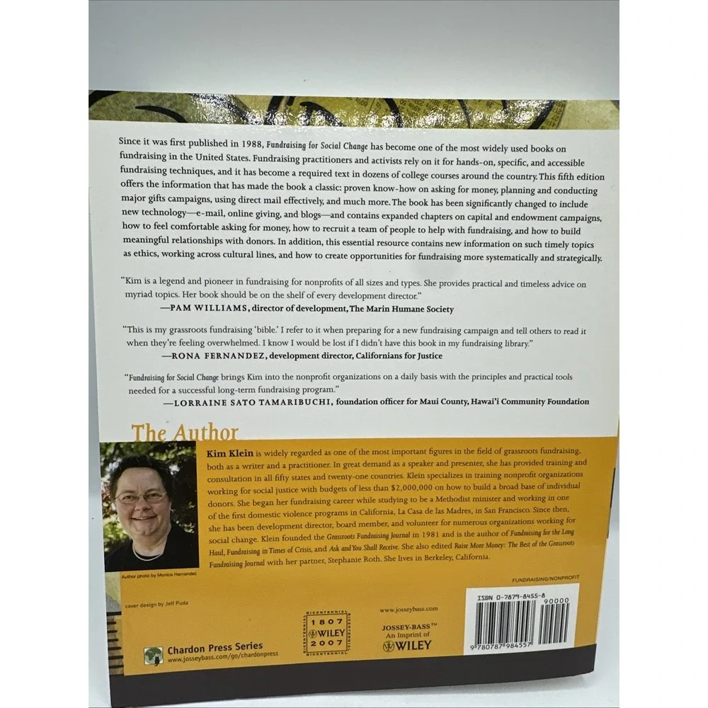Fundraising‎ for Social Change by Kim Klein 5th Edition Chardon Press 2007 PB